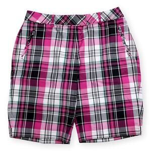 Lady Hagen Pink Plaid Golf Shorts 6 NWT